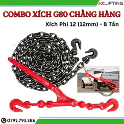 BỘ XÍCH G80 CHẲNG HÀNG PHI 12 + BÁI XÍCH GẬP – 8 TẤN (FULL PHỤ KIỆN)