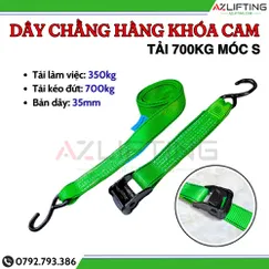 Dây chằng hàng khóa cam 700kg bản 35mm móc S