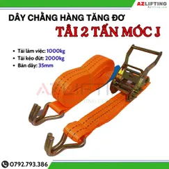 Dây chằng hàng tăng đơ 2 tấn bản 35mm móc J