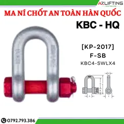  Ma ní chữ U chốt an toàn KBC Hàn Quốc - Ma ní KBC Hàn Quốc 