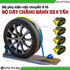 Bộ dây tăng đơ vận chuyển ô tô 5 Tấn – Bộ dây chằng bánh xe, cứu hộ ô tô 