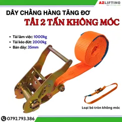 Dây chằng hàng tăng đơ 2 tấn bản 35mm không móc