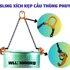 Bộ xích cẩu thùng phuy 500kg