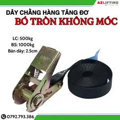 Dây chằng hàng tăng đơ bản 25mm 1 tấn không móc