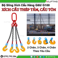 Bộ sling xích cẩu tôn, cẩu thép tấm