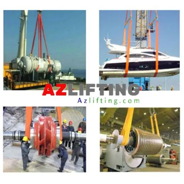 Cáp vải cẩu hàng bản tròn 50 tấn may vòng tròn (Endless) hệ số 7:1