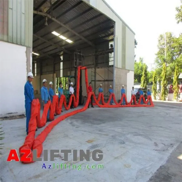 Cáp vải cẩu hàng bản tròn 50 tấn may vòng tròn (Endless) hệ số 7:1