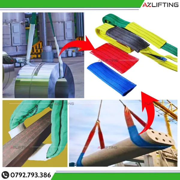 Ốp Bảo Vệ - Vỏ bọc Cáp Vải Cẩu Hàng