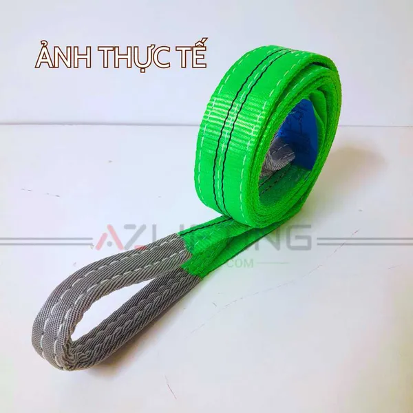 Cáp vải cẩu hàng bản dẹt 2 tấn 2 đầu mắt 5:1 - Webbing Sling
