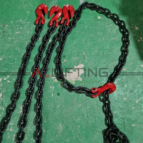 Xích cẩu hàng 6mm 8mm 10mm gắn 1 móc tải 1-3 tấn dài 1m, 2m, 3m