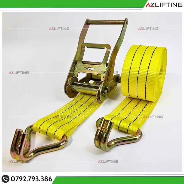 Dây chằng hàng tăng đơ bản 75mm 5 Tấn Móc J