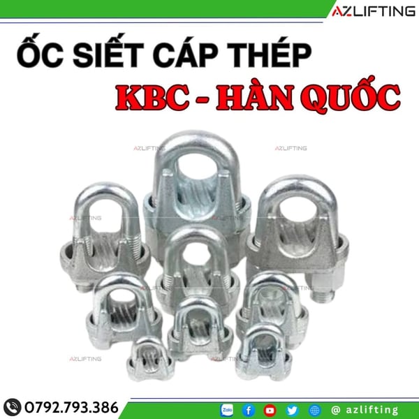 Khóa Siết Cáp Thép Hàn Quốc KBC Chính Hãng | Ốc Siết Cáp Bền Chắc An Toàn