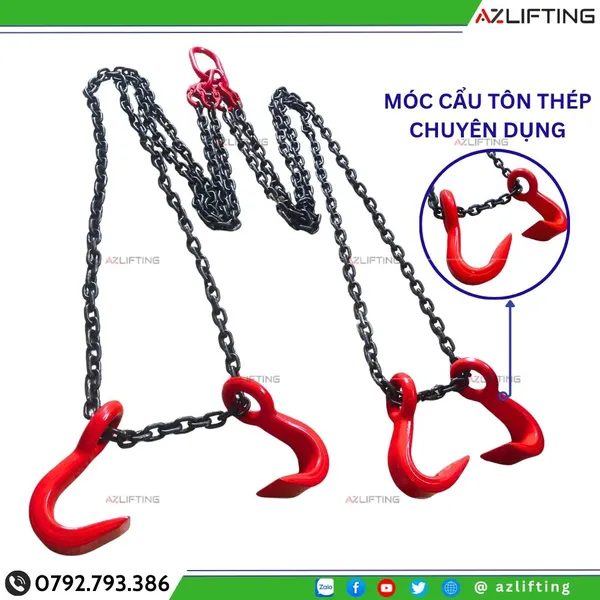 Bộ Sling Xích Cẩu Tôn 5 Tấn 4 Ngáo Cẩu Tôn