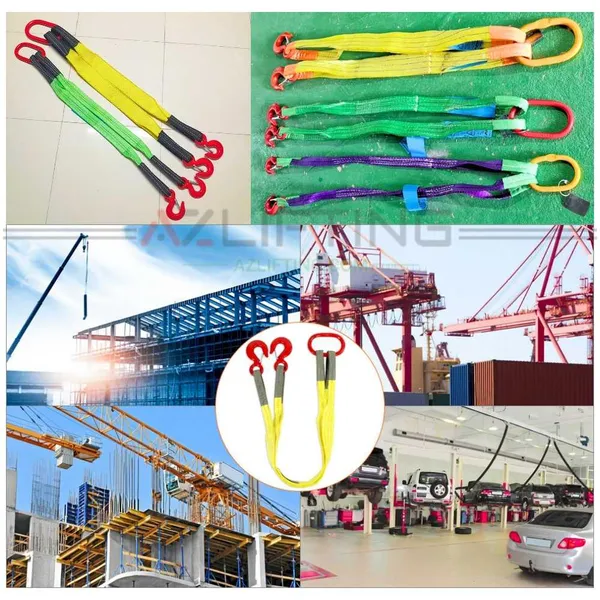 Cáp vải cẩu hàng 3 tấn 1 chân, 2 chân, 3 chân, 4 chân, sling cáp vải cẩu nâng hàng hóa tàu thuyền, container an toàn