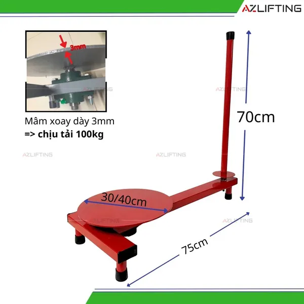 Dụng cụ quấn màng PE đế xoay 1 trụ -  dụng cụ quấn màng PE đế xoay 360 độ