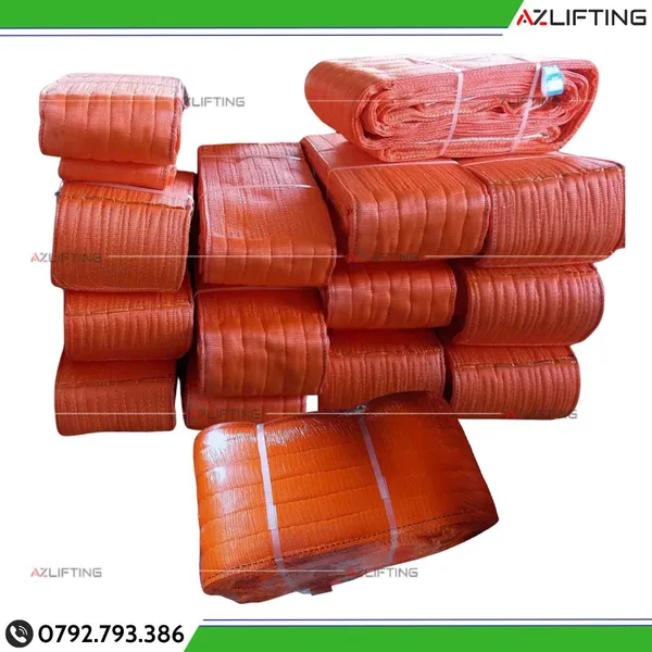 Dây cáp vải cẩu hàng bản dẹt Myung Sung Hàn Quốc 1-80 Tấn - CO/CQ