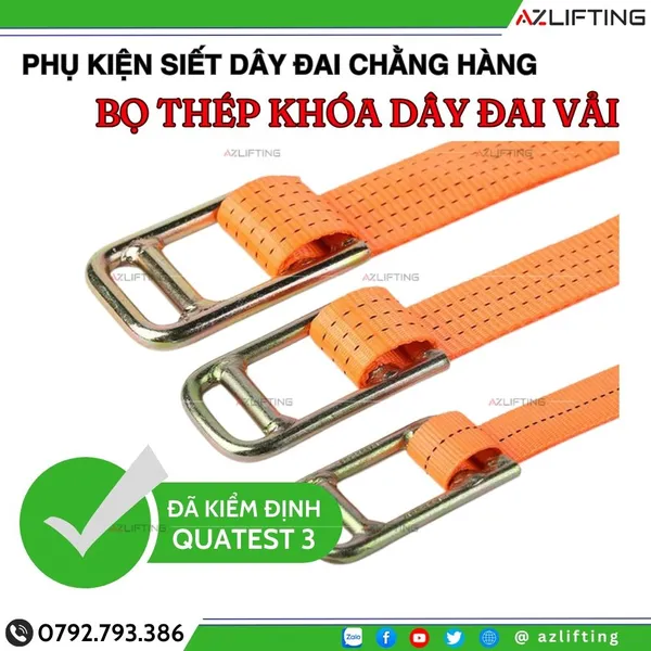 Bọ Thép Khóa Dây Đai – Bọ Sắt Khóa Căng Dây Đai Vải Bản 38mm/ 50mm