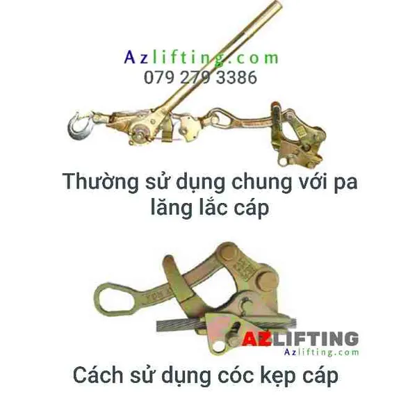 Cóc kẹp khóa cáp 1 tấn Kawasaki