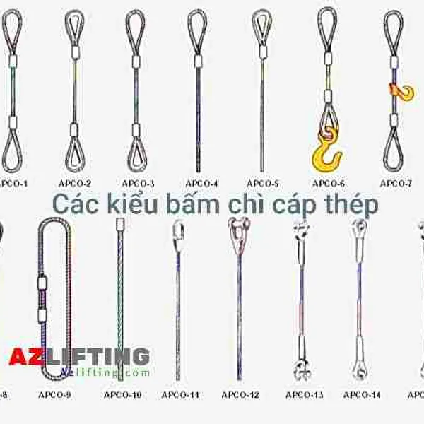 Sling cáp thép bấm chì – Wire Rope