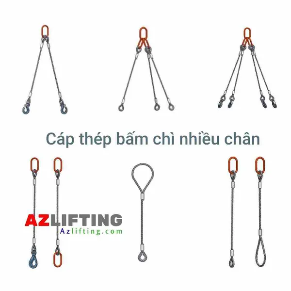 Sling cáp thép bấm chì – Wire Rope
