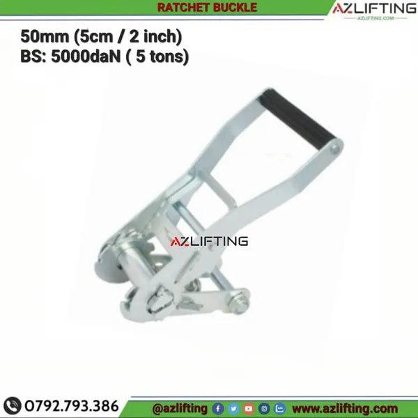 Đầu cảo vải khóa tăng đơ bản 50mm 5cm 5 tấn
