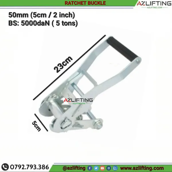 Đầu cảo vải khóa tăng đơ bản 50mm 5cm 5 tấn