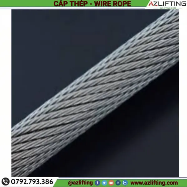 Cáp thép chống xoắn 35x7 Hàn Quốc