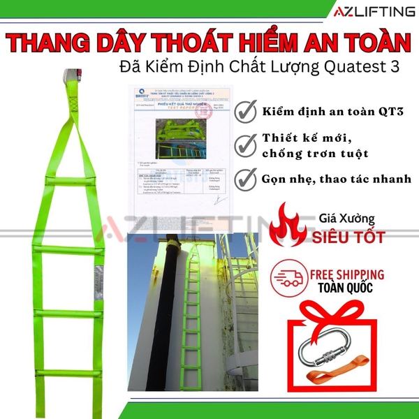 Thang Dây Thoát Hiểm Chung Cư 2 Line – Thang Leo Trèo Tiện Lợi Cho Gia Đình