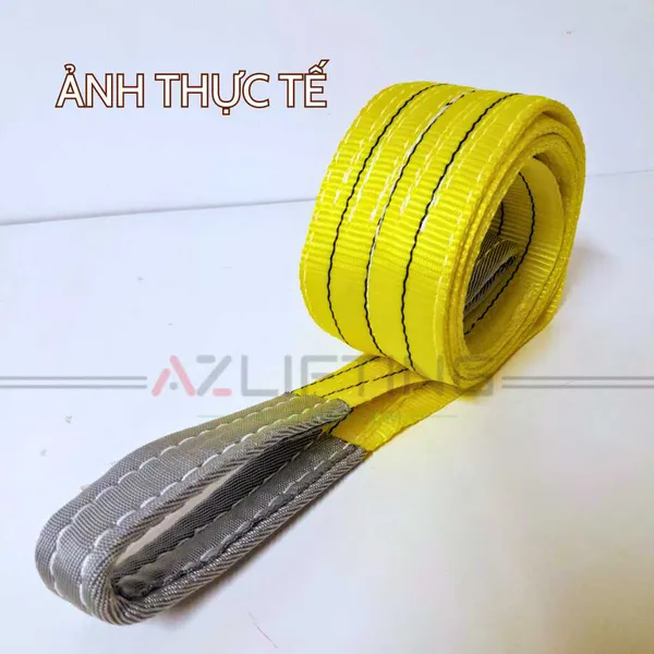Cáp vải cẩu hàng bản dẹt 3 tấn 2 đầu mắt 5:1 - Webbing Sling