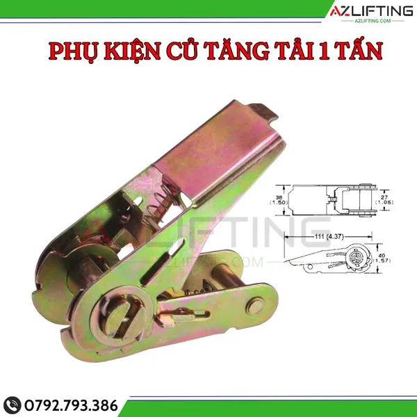 Phụ kiện đầu cảo tăng đơ chằng hàng 1 tấn, 2 tấn, 3 tấn