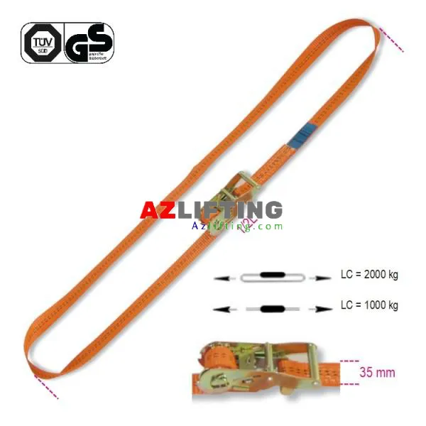 Dây chằng hàng tăng đơ 2 tấn bản 35mm không móc