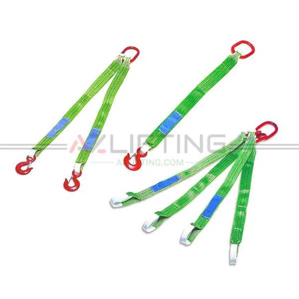 Cáp vải cẩu hàng 2 tấn 1 chân, 2 chân, 3 chân, 4 chân, sling cáp vải cẩu nâng hàng hóa tàu thuyền, container an toàn 