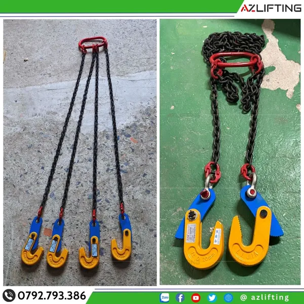 Bộ sling xích cẩu tôn, cẩu thép tấm