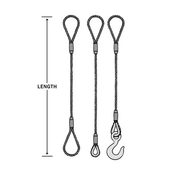 Sling Cáp Thép 1 Chân - Wire Rope Sling 1 Leg
