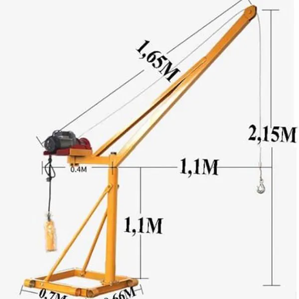 Cẩu xoay mini 360 độ 500kg