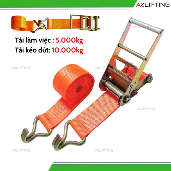 Dây chằng hàng tăng đơ bản 100mm 10 tấn móc J