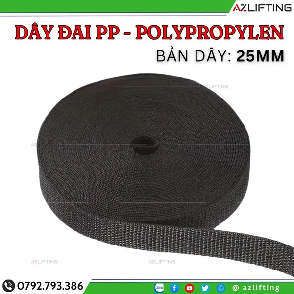 Dây đai dệt PP bản 25mm - Dây đai polypropylen