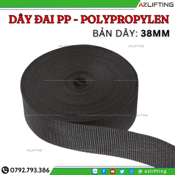 Dây đai dệt PP bản 38mm - Dây đai polypropylen