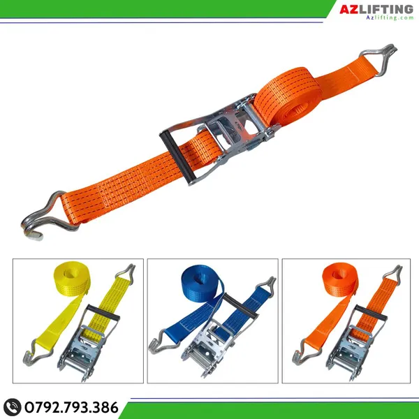 Dây Chằng Hàng Tăng Đơ Bản 50mm 3 Tấn Móc J