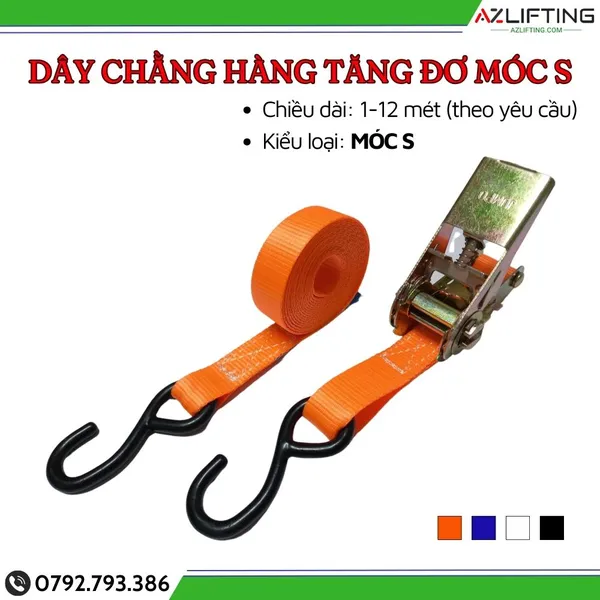 Dây chằng hàng tăng đơ bản 25mm 1 tấn 