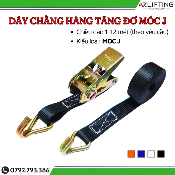 Dây chằng hàng tăng đơ bản 25mm 1 tấn 