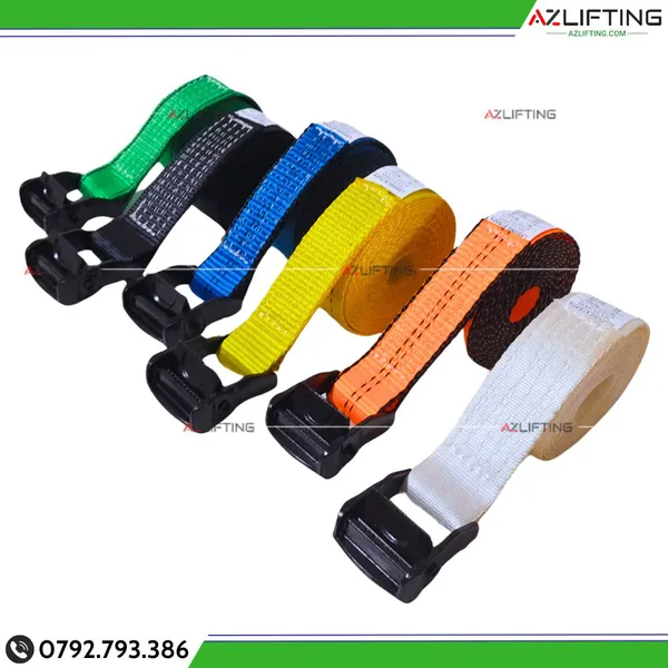 Dây chằng hàng khóa cam 700kg bản 35mm không móc 