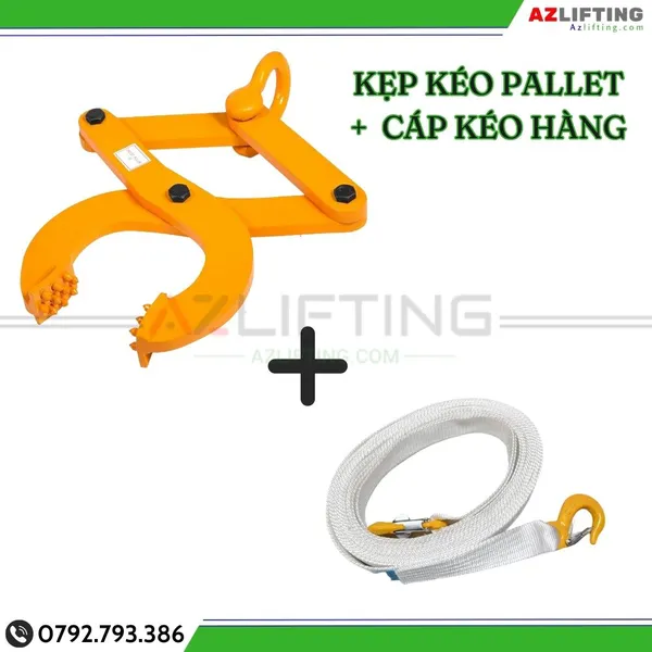 Kẹp kéo pallet - móc kẹp kéo hàng pallet container 1 tấn 2 tấn 3 tấn 5 tấn