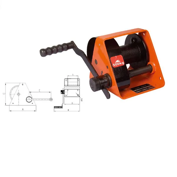 Tời nâng hàng quay tay 1000kg GR-1000