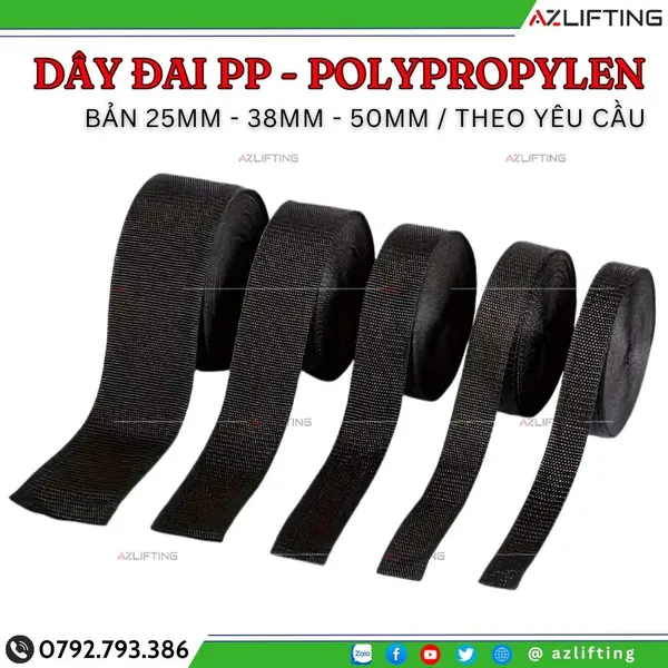Dây đai dệt PP bản 38mm - Dây đai polypropylen