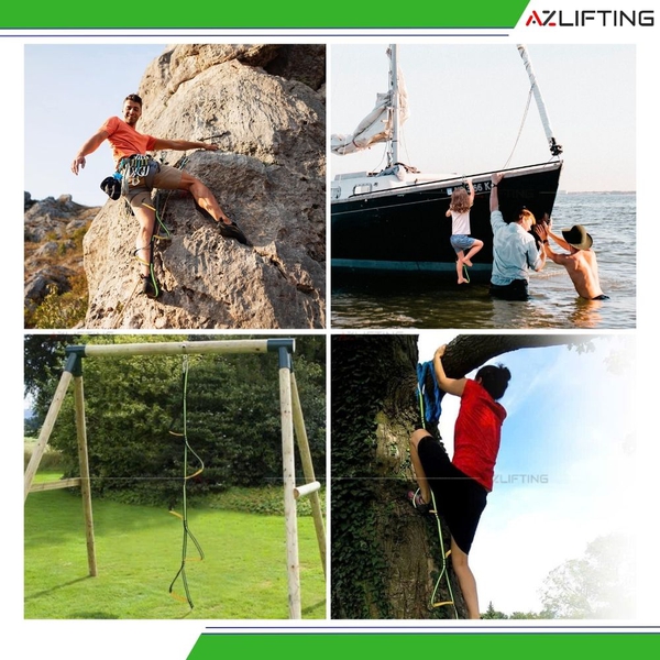 Thang Dây Thoát Hiểm 1 Line – Thang Leo Trèo Dã Ngoại Du Lịch Gấp Gọn