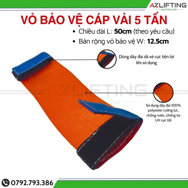 Ốp Bảo Vệ - Vỏ bọc Cáp Vải Cẩu Hàng