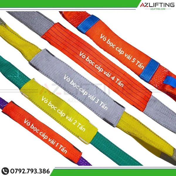 Ốp Bảo Vệ - Vỏ bọc Cáp Vải Cẩu Hàng