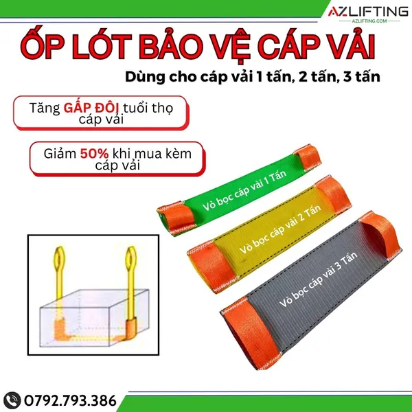 Ốp Bảo Vệ - Vỏ bọc Cáp Vải Cẩu Hàng