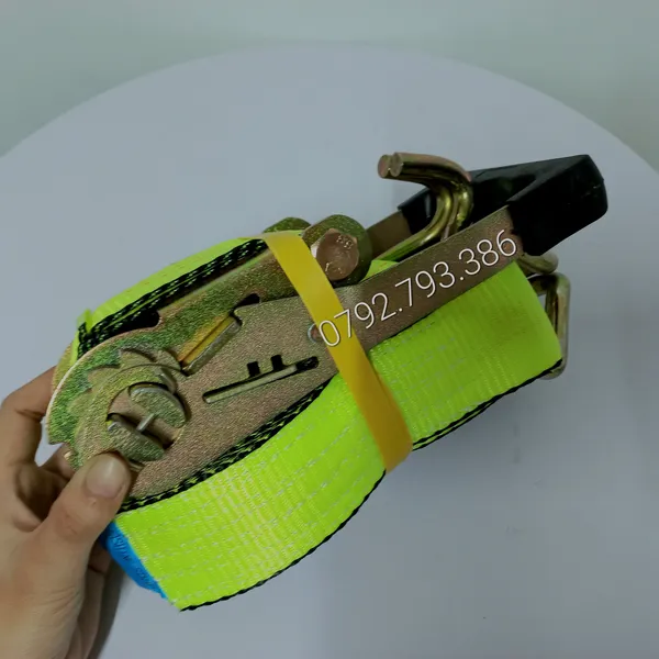 Hàng cao cấp - Dây cảo hàng tăng đơ 5 tấn dài từ 5 - 12 mét móc J bản 50mm, màu sắc đa dạng, chất liệu polyester cường lực